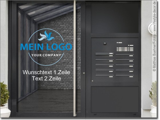 Preview: Farbiges Logo mit Wunschtext