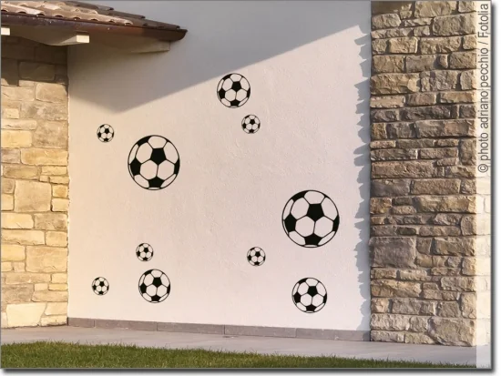 Fassadenaufkleber Fußball Set