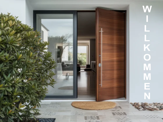 Fassadenaufkleber Willkommen 3