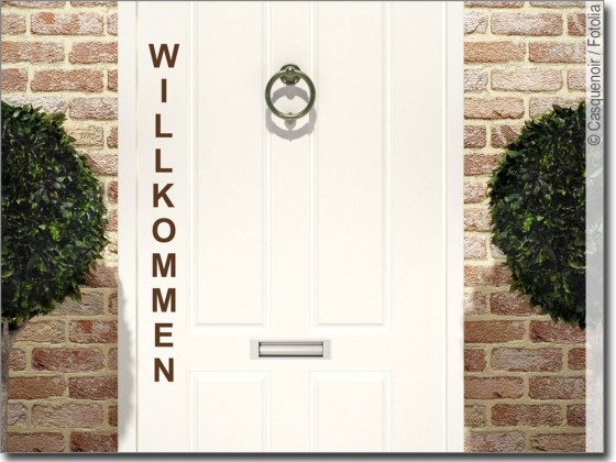 Preview: Fassadenaufkleber Willkommen 3
