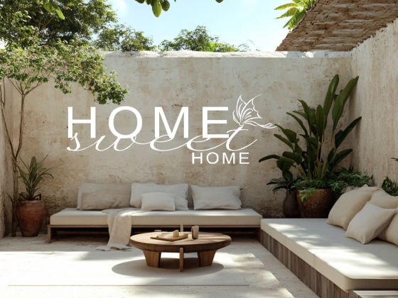 Preview: Fassadenfolie Home sweet Home