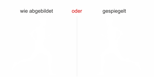 Preview: Läufer als Außenwandaufkleber - Ansicht Ausrichtung und Farbauswahl
