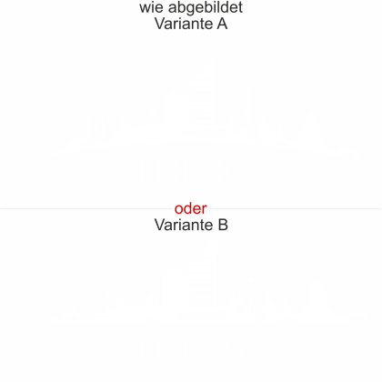 Preview: Konturgeschnittene Fensterfolie mit Silhouette von Leipzig