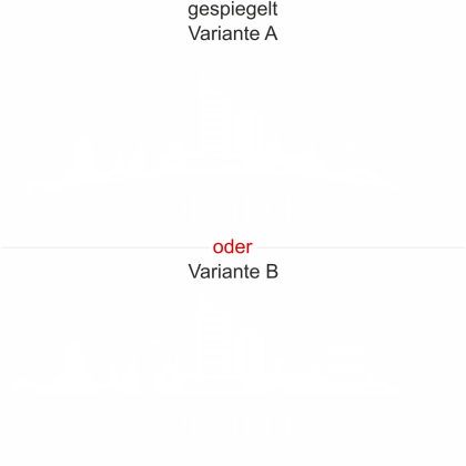 Preview: Konturgeschnittene Fensterfolie mit Silhouette von Leipzig