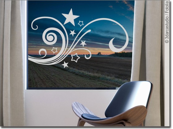 Preview: Fensteraufkleber Sternenornament