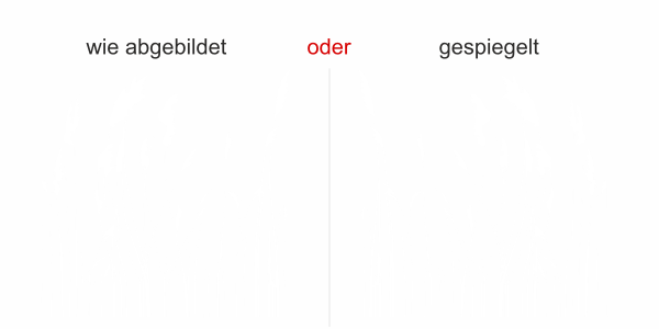 Preview: Fenstersticker Wildgräser - Ansicht Ausrichtung und Farbauswahl