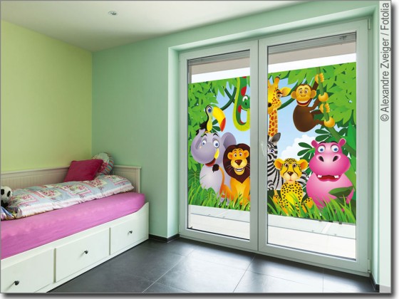Preview: Fensterbild Dschungeltiere Preview: Fensterbild Dschungeltiere
