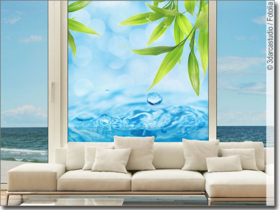 Preview: Fensterbild Wassertropfen Preview: Fensterbild Wassertropfen