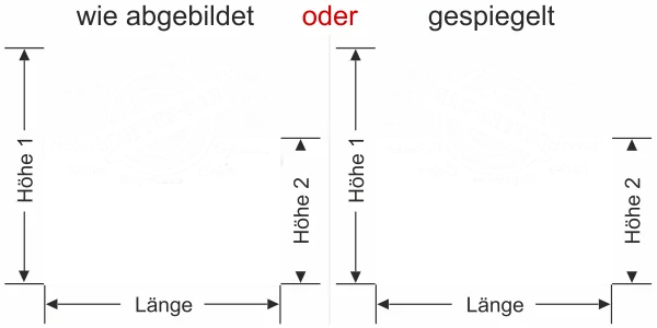 Fensterfolie Coffee Bar - Ansicht Ausrichtung mit Farbauswahl - Vorschlag 1