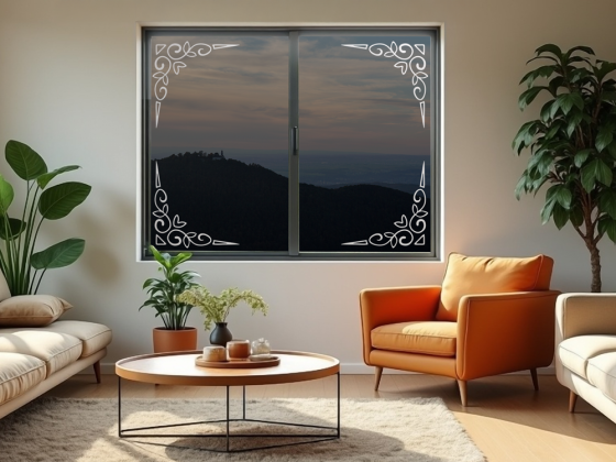 Preview: Fensterfolie Dekorative Ecken