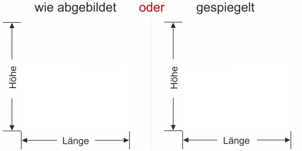 Fensterfolie Design - Ansicht Ausrichtung und Farbauswahl