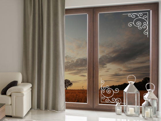 Fensterfolie Ecken