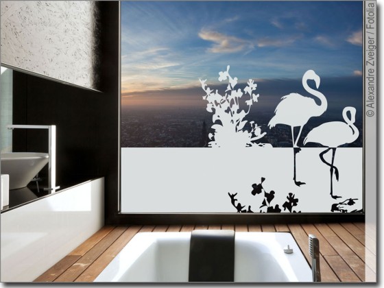 Preview: Fensterfolie Flamingos