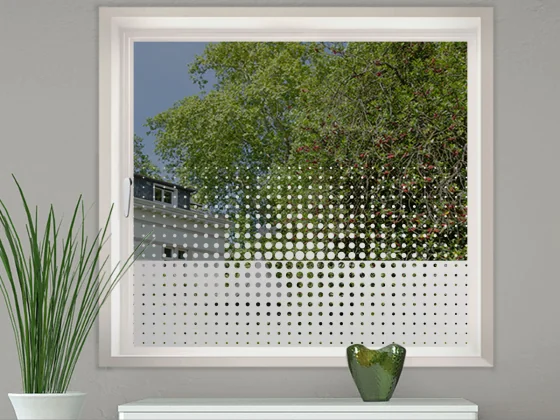 Exclusive Fensterfolie mit Form aus Kreisen