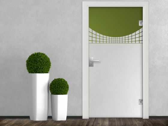 Preview: Selbstklebende Fensterfolie mit geometrischer Form