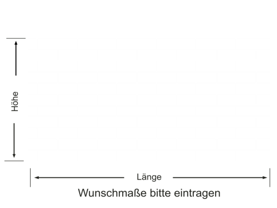 Preview: Fensterfolie Mauer - Ansicht Farbauswahl und Anleitung zur Größenberechnung