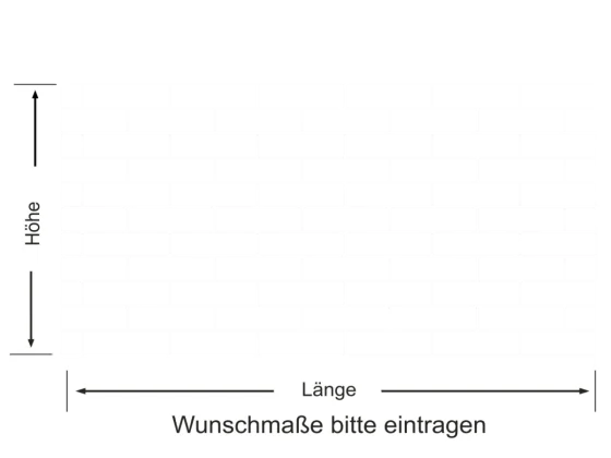 Fensterfolie Mauer - Ansicht Farbauswahl und Anleitung zur Größenberechnung