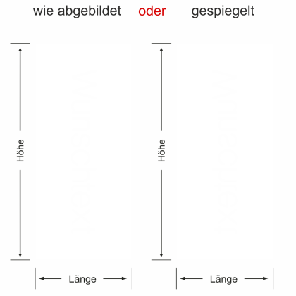Preview: Sichtschutzfolie mit persönlichem Wunschtext