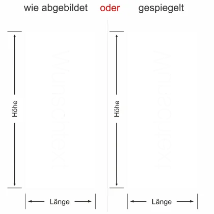 Sichtschutzfolie mit persönlichem Wunschtext