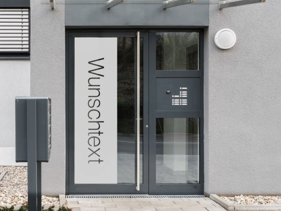 Sichtschutzfolie mit persönlichem Wunschtext