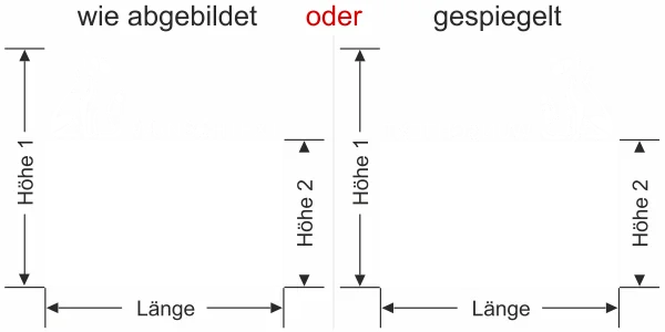 Fensterfolie mit geplotteten Tieren und Wunschtext - Ansicht Ausrichtung mit Farbauswahl Vorschlag 1