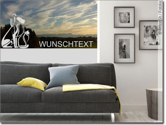 Preview: Fensterfolie mit Tieren und Wunschtext Preview: Fensterfolie mit Tieren und Wunschtext
