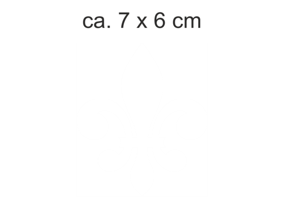 Preview: Milchglasfolie Ornamentglas französische Lilie