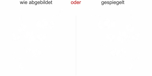 Fensterfolie Pflanze Orchidee - Ansicht Ausrichtung und Farbauswahl