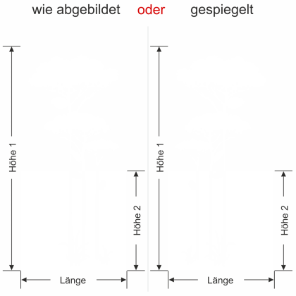 Preview: Fensterfolie Savannenbaum - Ansicht Farbauswahl und Ausrichtung Vorschlag 1