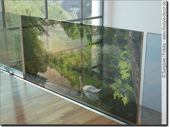 Preview: Fensterfolie Schwan auf dem See