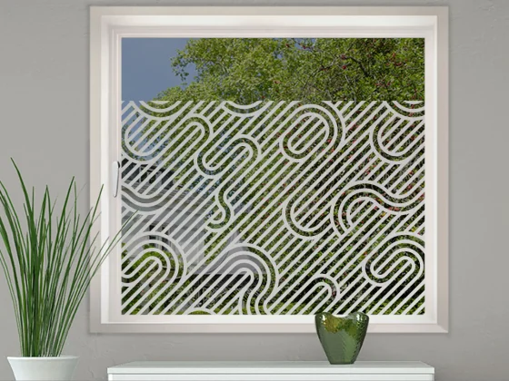Fensterfolie Schwunglinien