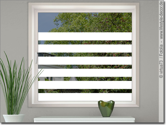 Sichtschutz Fensterfolie mit zeitlosen Formen nach Maß