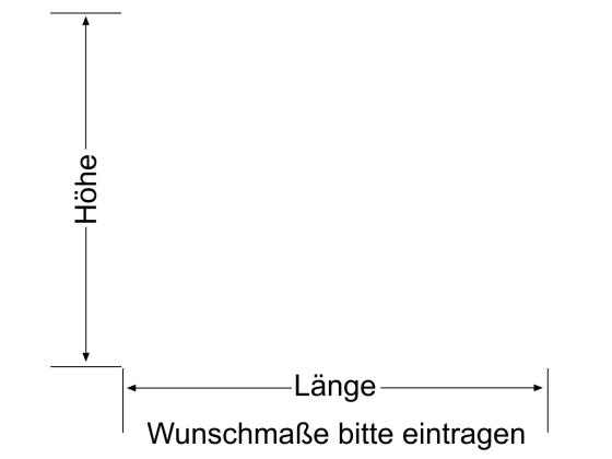 Preview: Glasdekorfolie für Türen mit Wellen 10/1 cm