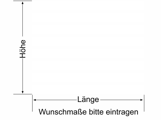 Preview: Fensterfolie Streifen 10/3 - Ansicht Farbauswahl und Anleitung zur Größenberechnung