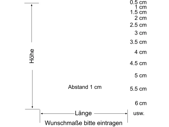 Fensterfolie Streifen Verlauf - Ansicht Farbauswahl und Anleitung zur Größenberechnung