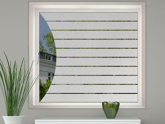Fensterfolie Streifenbogen