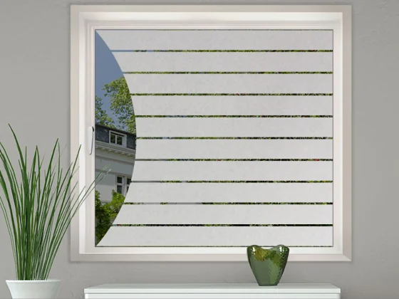 Fensterfolie Streifenbogen