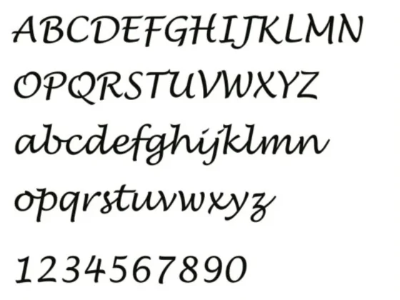 Sichtschutzfolie für Tierarztpraxis - Ansicht Alphabet 1.Zeile