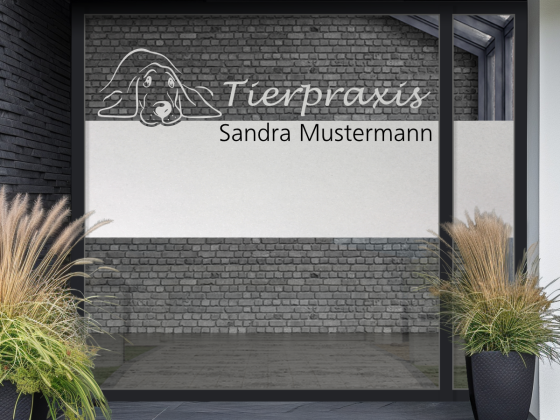 Preview: Fensterfolie Tierarztpraxis