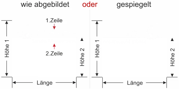 Sichtschutzfolie für Tierarztpraxis - Ansicht Ausrichtung mit Farbauswahl Vorschlag 1