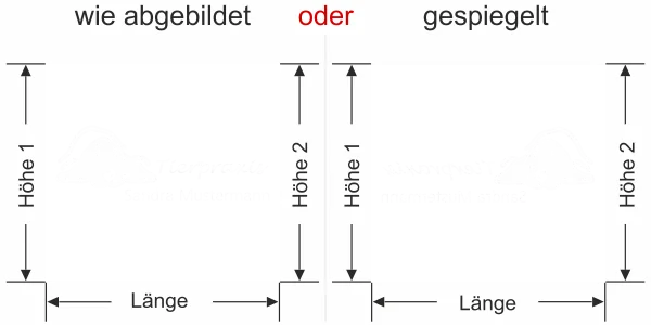 Sichtschutzfolie für Tierarztpraxis - Ansicht Ausrichtung mit Farbauswahl Vorschlag 2
