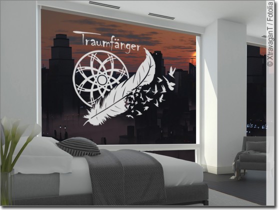 Preview: Fensterfolie Traumfänger mit Text Preview: Fensterfolie Traumfänger mit Text