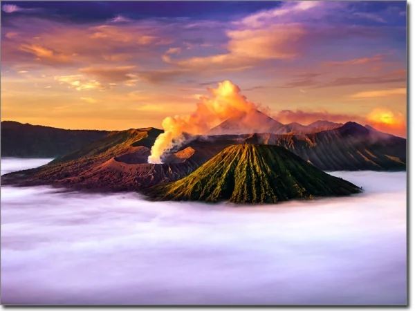 Fotofolie Vulkan in Indonesien