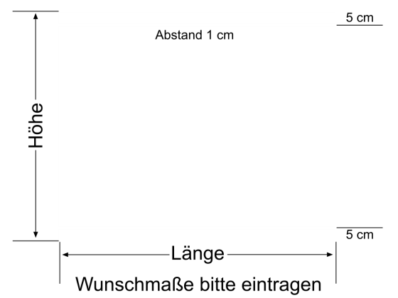 Preview: Fensterfolie Zwei Streifen 5/1 - Ansicht Farbauswahl und Anleitung zur Größenberechnung