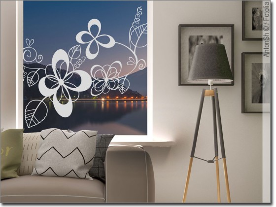 Preview: Fenstertattoo Blumen Preview: Fenstertattoo Blumen