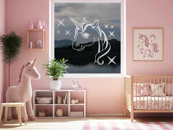 Aufkleber für Glas Einhorn