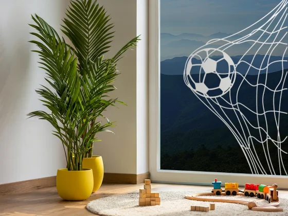 Glasaufkleber Fußballmotiv