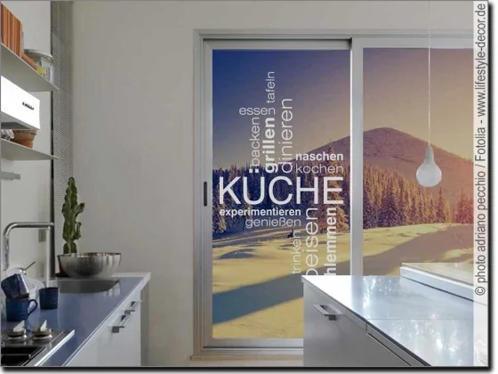 Fenstertattoo Küche