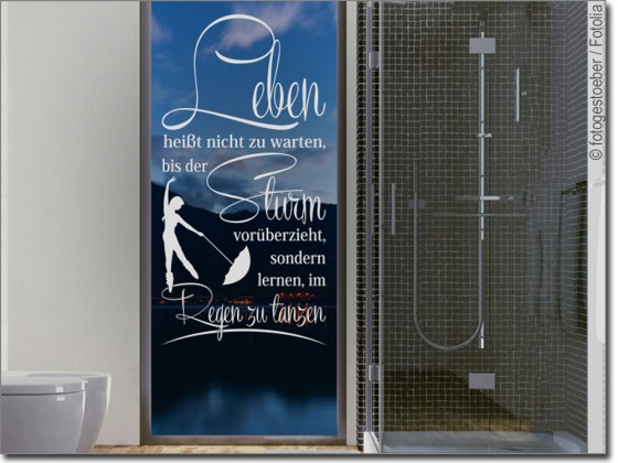 Preview: Fenstertattoo Leben heißt nicht