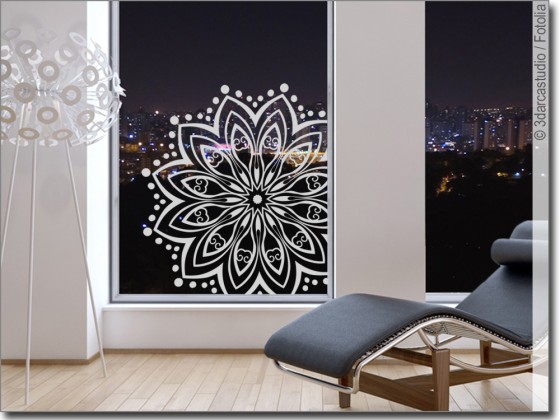 Preview: Fenstertattoo Mandala Motiv Preview: Fenstertattoo Mandala Motiv